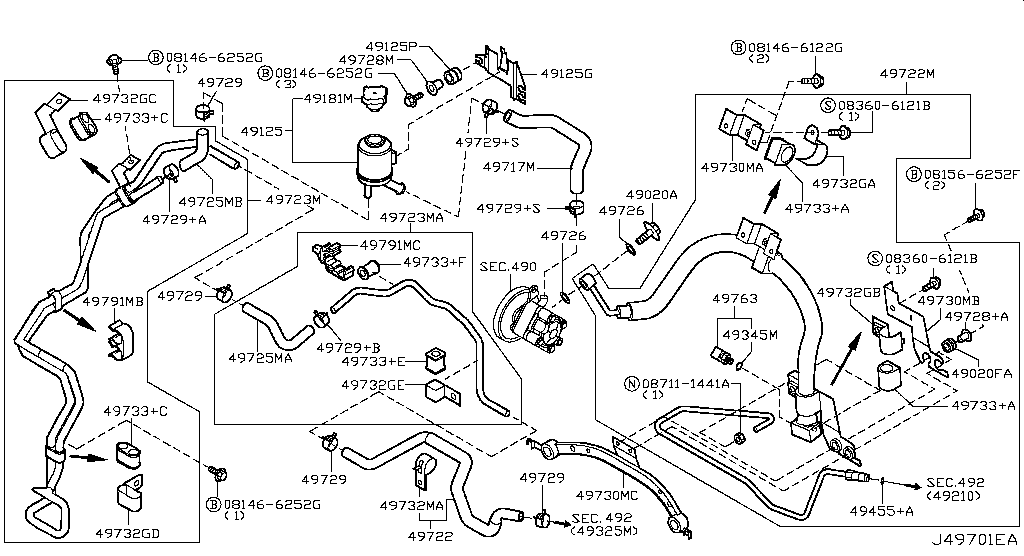 497 - POWER STEERING PIPING