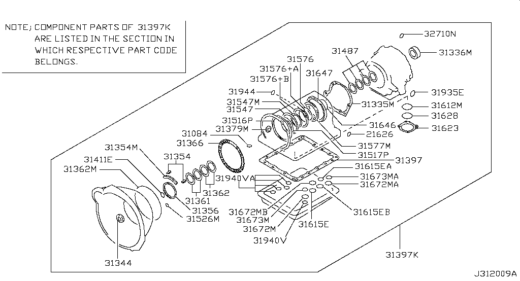 312 - GASKET & SEAL KIT (AUTOMATIC)