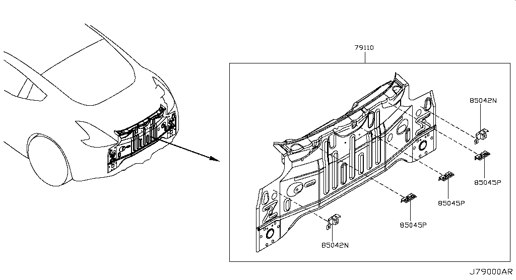 790 - REAR,BACK PANEL & FITTING