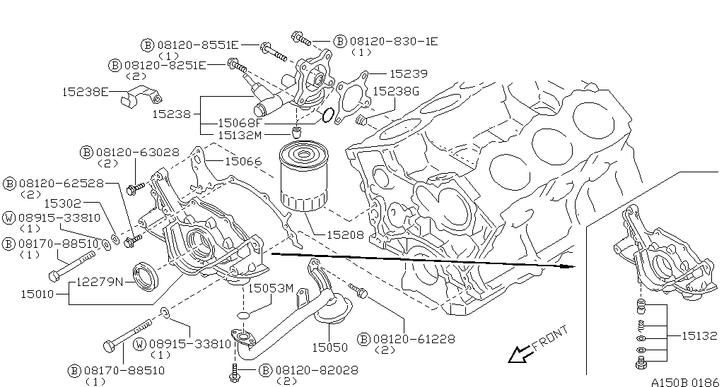 Lubricating system for Nissan 300ZX Z32, 07.1989 - 09.1991 GLL