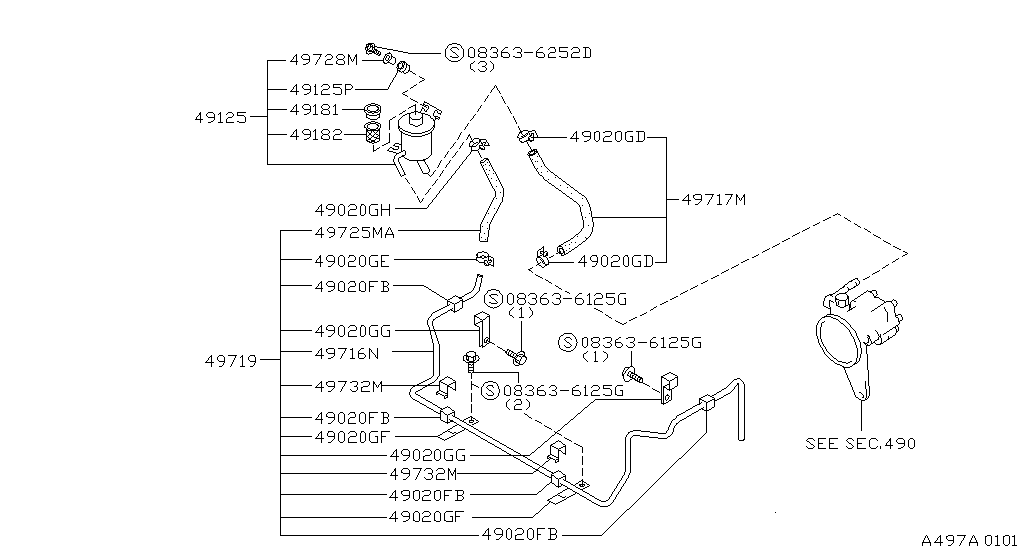【セール 登場から人気沸騰】 300ZX for PIPING STEERING POWER - 497 Z32 300ZX Nissan テープ・マスキングテープ